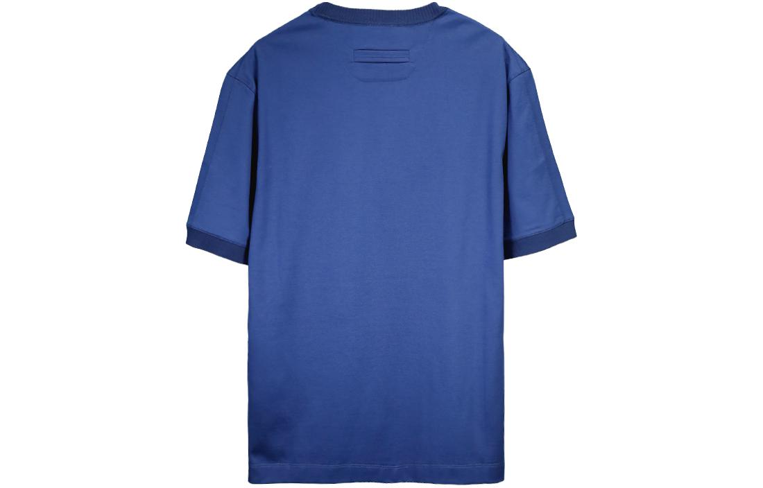 Lookbook Zegna 藍色圓領口袋純色直筒版型T恤 UD379A-7D715-B07