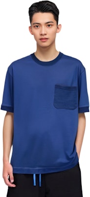 Zegna 藍色圓領口袋純色直筒版型T恤 UD379A-7D715-B07 Purchase Zegna 藍色圓領口袋純色直筒版型T恤 UD379A-7D715-B07