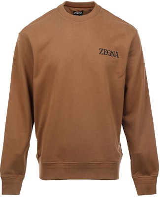 Zegna 棕色logo印花長袖圓領衛衣. UD522-A7D87-2N05 Order Zegna 棕色logo印花長袖圓領衛衣. UD522-A7D87-2N05