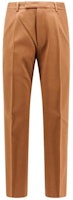 Zegna Brown Mid-Rise Straight-Leg Casual Pants with Zipper. UDI04A7T-P45N-05R Zegna Brown Mid-Rise Straight-Leg Casual Pants with Zipper. UDI04A7T-P45N-05R