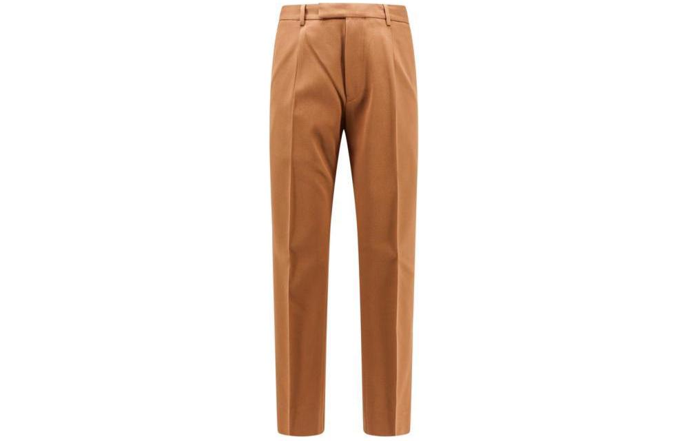 Order Zegna 棕色中腰直筒休閒長褲附拉鍊 UDI04A7T-P45N-05R