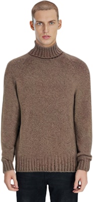 Suéter de Cuello Alto Slim Fit de Manga Larga Marrón Sólido Zegna. UCH50A6120211 Purchase Suéter de Cuello Alto Slim Fit de Manga Larga Marrón Sólido Zegna. UCH50A6120211