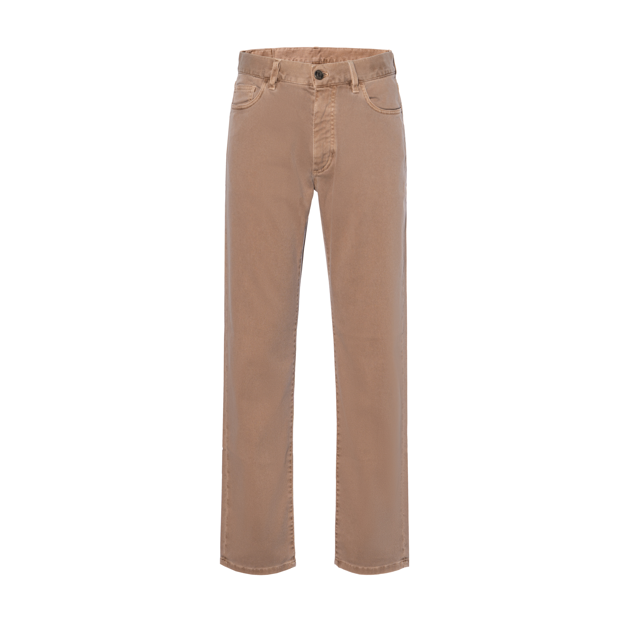 Zegna  Brown Straight-Leg Jeans with Zippered Waist. UBI45A-5CITYX-VI3