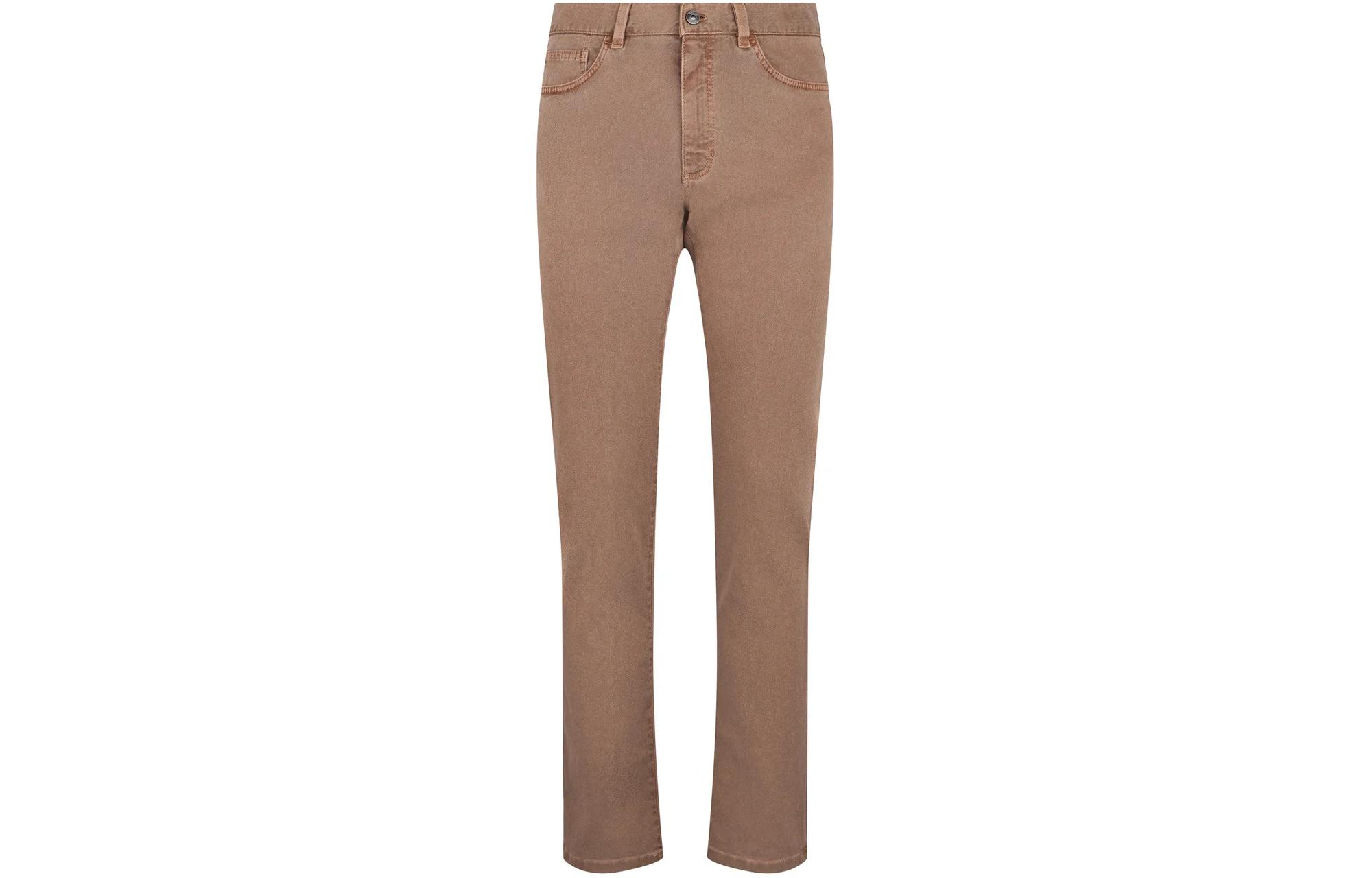 Order Zegna 棕色直筒牛仔褲配拉鍊腰設計 UBI45A-5CITYX-VI3