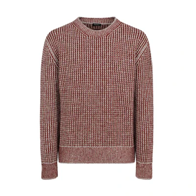 Zegna Brown Striped Crewneck Long Sleeve Knit Sweater UCK53A-6110-140