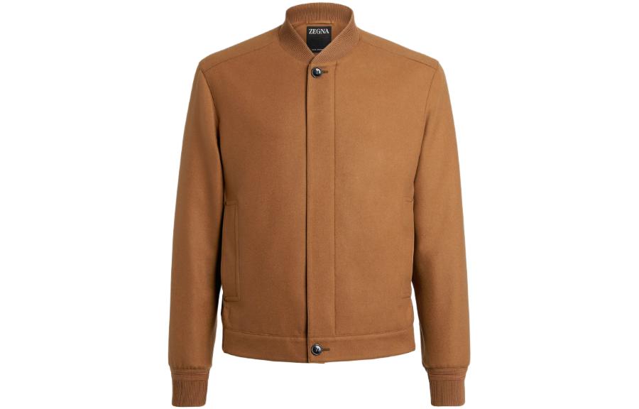 Zegna  Casual Solid Single-Breasted Brown Jacket UCT46A6-C119-155