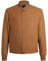 Zegna Casual Solid Single-Breasted Brown Jacket UCT46A6-C119-155 Zegna Casual Solid Single-Breasted Brown Jacket UCT46A6-C119-155