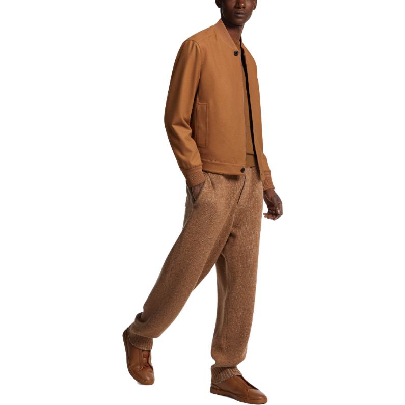 Purchase Zegna Jaket Coklat Kasual Single-Breasted Lelaki. UCT46A6-C119-155