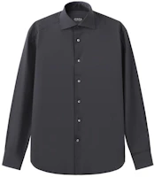 Zegna Charcoal Gray Solid Button-Up Long Sleeve Shirt 60105-9A69MS-0BA Zegna Charcoal Gray Solid Button-Up Long Sleeve Shirt 60105-9A69MS-0BA