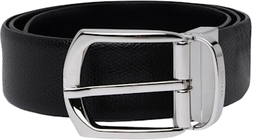 Zegna Classic Black Leather Belt with Pin Buckle - 3.5cm Wide. LHALPB005PZNER Zegna Classic Black Leather Belt with Pin Buckle - 3.5cm Wide. LHALPB005PZNER