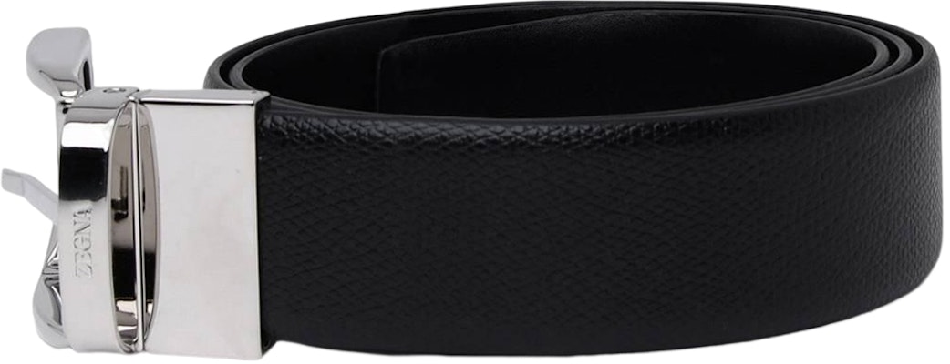 Zegna Tali Pinggang Kulit Hitam Klasik dengan Pin Buckle - Lebar 3.5cm. LHALPB005PZNER Lookbook Zegna Tali Pinggang Kulit Hitam Klasik dengan Pin Buckle - Lebar 3.5cm. LHALPB005PZNER