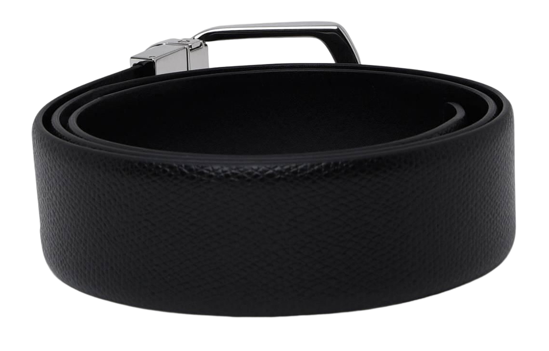 Shop Zegna Tali Pinggang Kulit Hitam Klasik dengan Pin Buckle - Lebar 3.5cm. LHALPB005PZNER