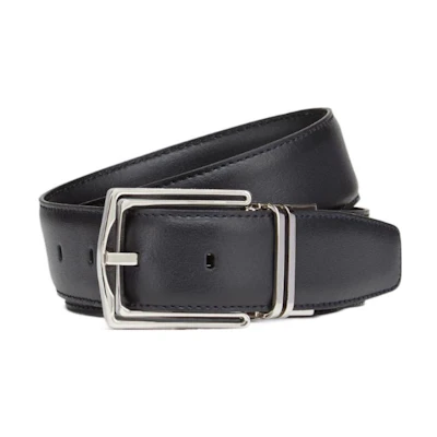 Zegna Classic Reversible Leather Belt Navy/Black 3.5cm BVIR1B-J1116C-NVN