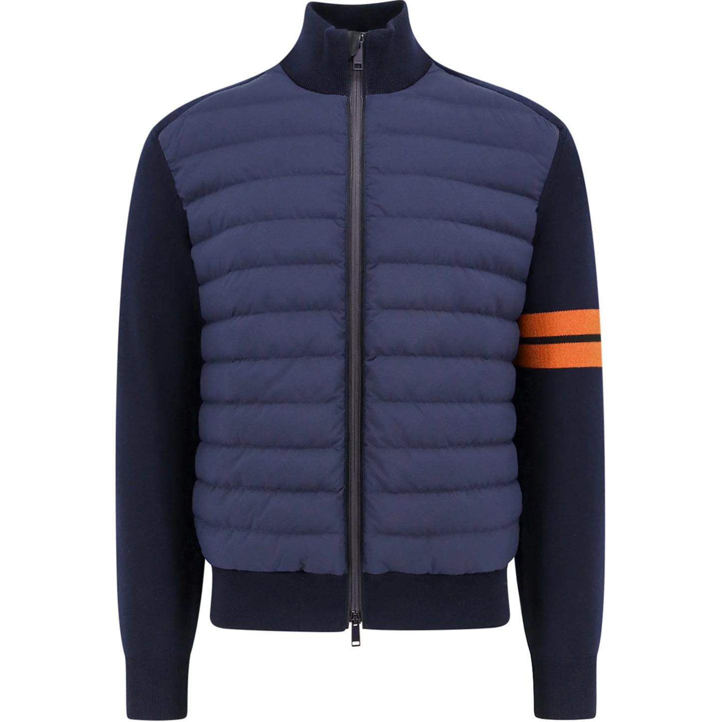 Zegna  Colorblock High Neck Zip Jacket - Blue UEM92A8E-CT15-5B09