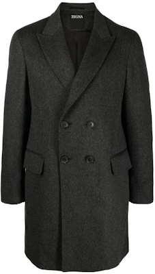 傑尼亞 深灰色雙排扣長袖大衣 69871-1A64DG-4G0 Buy 傑尼亞 深灰色雙排扣長袖大衣 69871-1A64DG-4G0