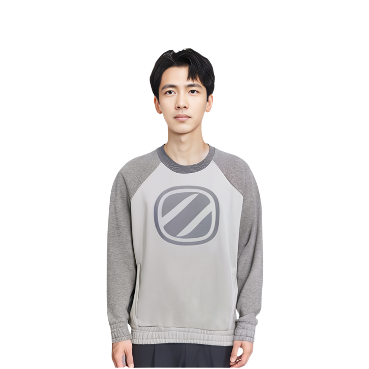 Lookbook Zegna 灰色抓毛內襯長袖圓領衛衣 N6ML01-16105