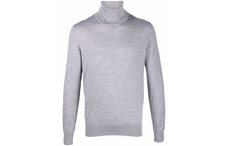 Order Zegna Suéter Gris de Cachemira de Cuello Alto Manga Larga U7J00120-K95