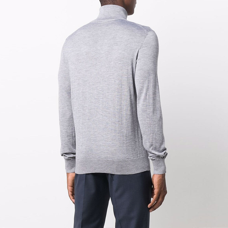 Purchase Zegna Suéter Gris de Cachemira de Cuello Alto Manga Larga U7J00120-K95