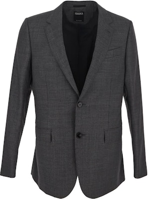Zegna 灰色單排扣西裝外套搭配直筒褲套裝組。 622027A6221225026 Buy Zegna 灰色單排扣西裝外套搭配直筒褲套裝組。 622027A6221225026