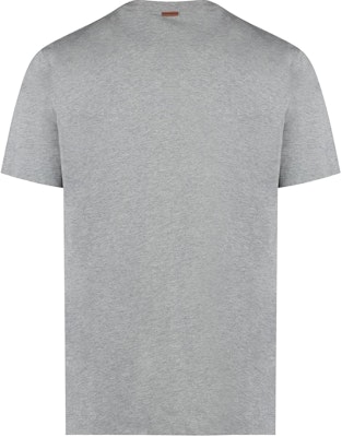 杰尼亚 灰色圆领标志印花修身款T恤 B760E7360A5-032 Lookbook 杰尼亚 灰色圆领标志印花修身款T恤 B760E7360A5-032