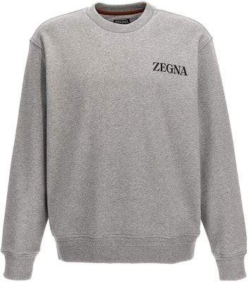 Zegna 灰色字母印花長袖圓領休閒衫 UC522A-6C872K-95 Order Zegna 灰色字母印花長袖圓領休閒衫 UC522A-6C872K-95