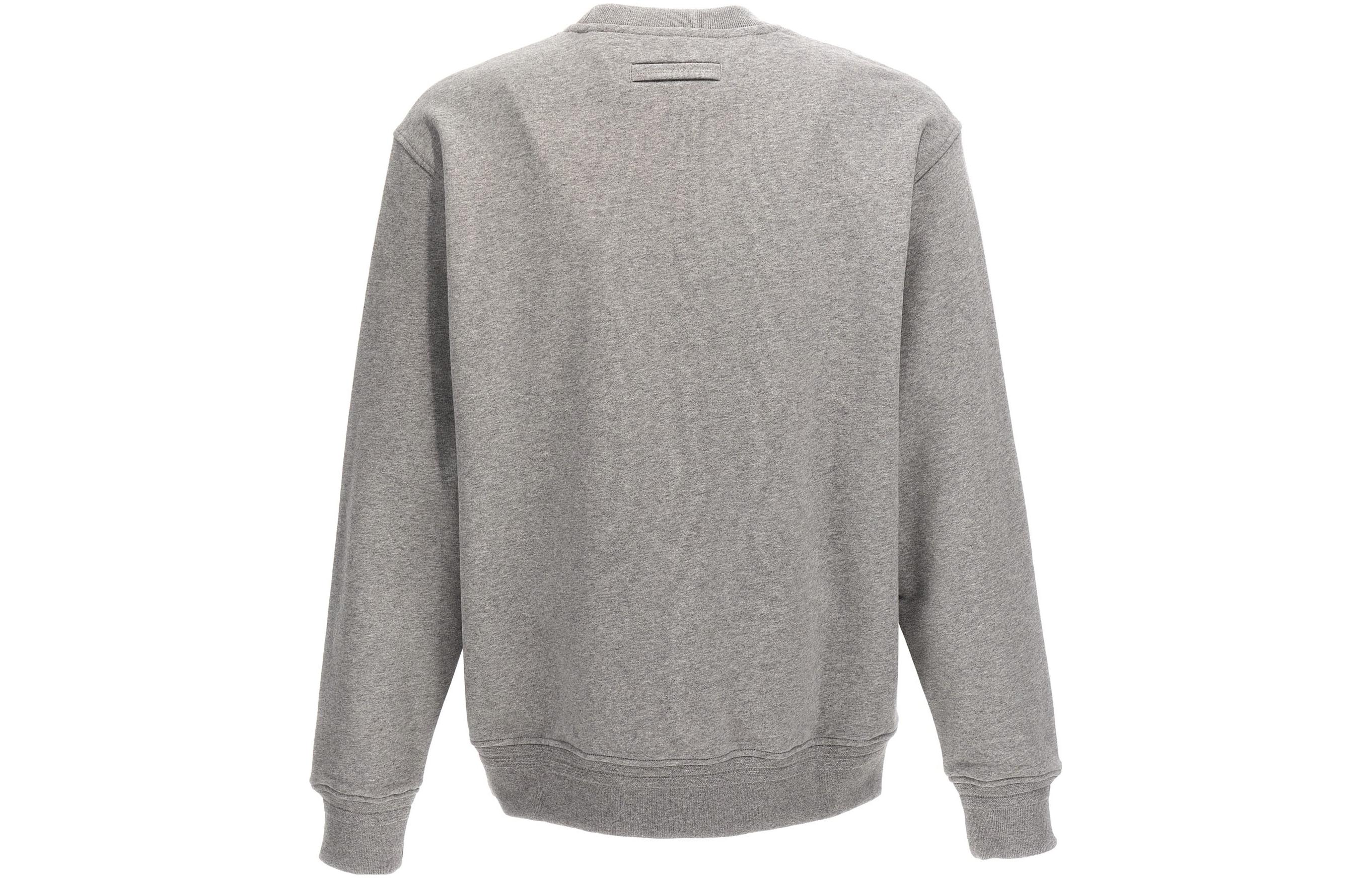 Lookbook Zegna 灰色字母印花長袖圓領休閒衫 UC522A-6C872K-95