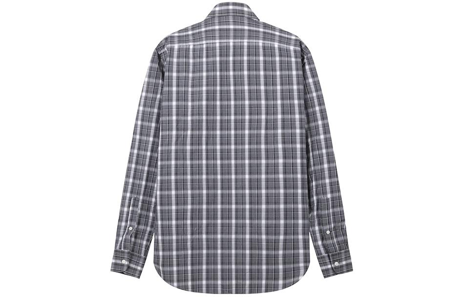 Lookbook Zegna 灰色格紋長袖扣襯衫 UCX03A6-SRF5-513