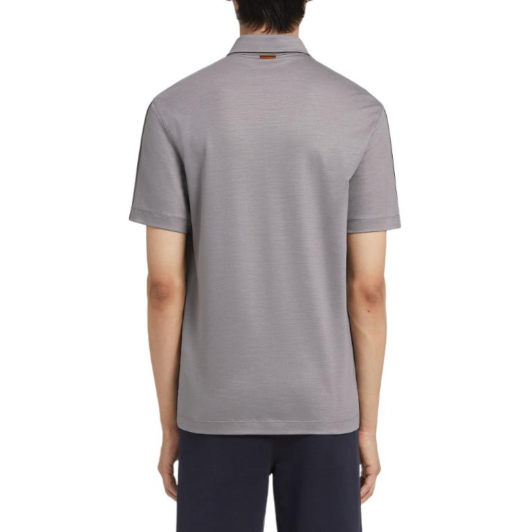 Lookbook Zegna Baju Polo Lengan Pendek Kelabu Plain. UA345-ACT724-K05