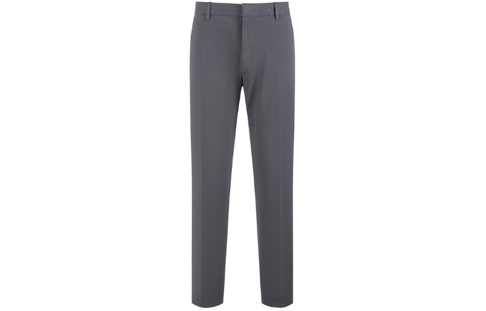 Zegna  Grey Straight-Leg Casual Pants with Zip Pocket. UCI17A6-TR00-432
