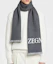 Lookbook 杰尼亚灰色羊毛围巾时尚舒适带标志设计 Z4L50S-24A-GR1