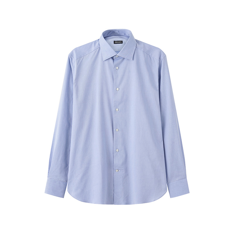 Order Zegna 淺藍色棉斜紋長袖襯衫禮盒套裝 80134-2A89MS-0JI