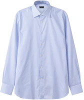 Order Zegna 淺藍條紋棉質長袖襯衫禮盒版 80104-6A89MS-0JI