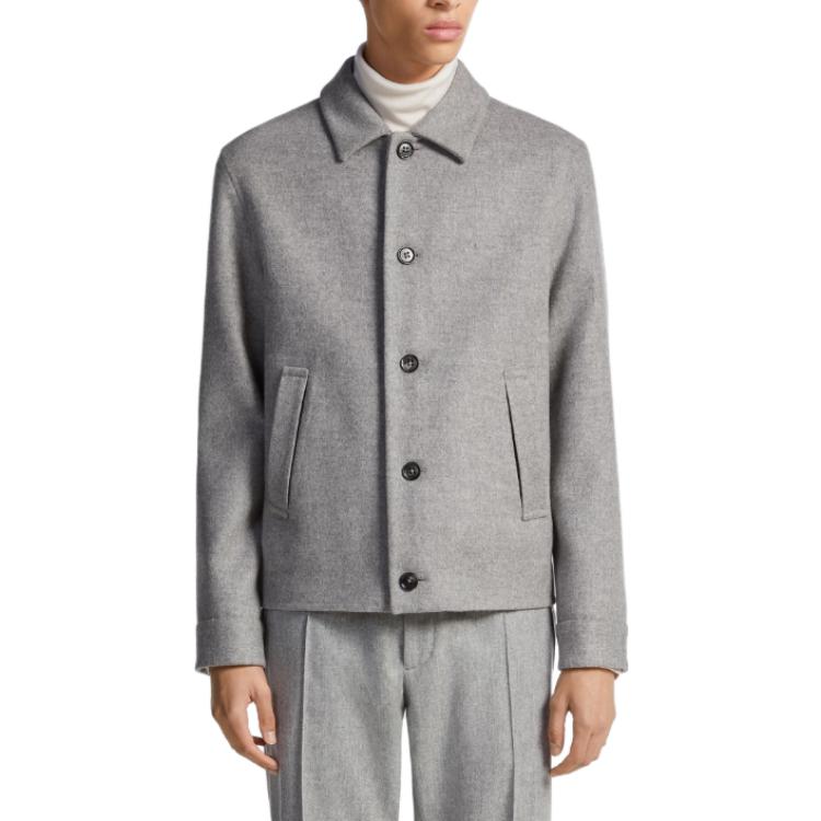 Shop Zegna 淺灰色單排扣休閒工作外套 656C5-3A61EH-TQ0