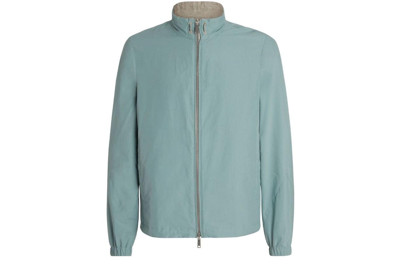 Lookbook Zegna 淺綠色高領拉鍊外套 UBT52A-5B1-32B