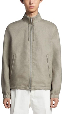 Zegna 淺綠色高領拉鍊外套 UBT52A-5B1-32B Shop Zegna 淺綠色高領拉鍊外套 UBT52A-5B1-32B