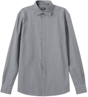 Zegna Light Grey Solid Straight-Cut Long Sleeve Button-Up Shirt. UCX13A6-SRF6-003 Zegna Light Grey Solid Straight-Cut Long Sleeve Button-Up Shirt. UCX13A6-SRF6-003