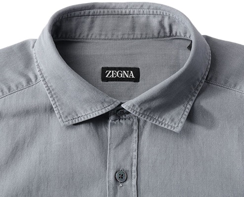 ゼニア ライトグレー無地ストレートカット長袖ボタンダウンシャツ UCX13A6-SRF6-003 Shop ゼニア ライトグレー無地ストレートカット長袖ボタンダウンシャツ UCX13A6-SRF6-003