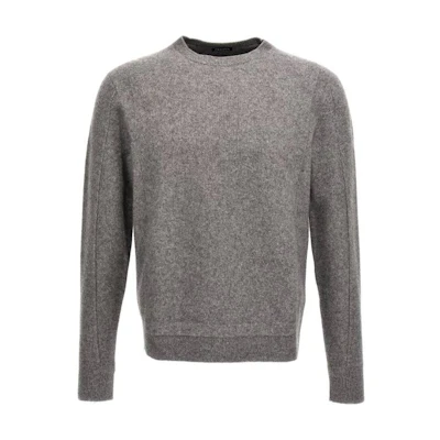 Zegna Loose Fit Crewneck Solid Color Long Sleeve Sweater. UCB6MA6-110K-95
