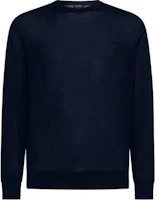 Order Zegna 深藍色圓領長袖毛衣 UEM00A-8110-B09