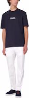 Purchase Zegna 海軍藍字母印花圓領T恤 UD364A7D777-B09