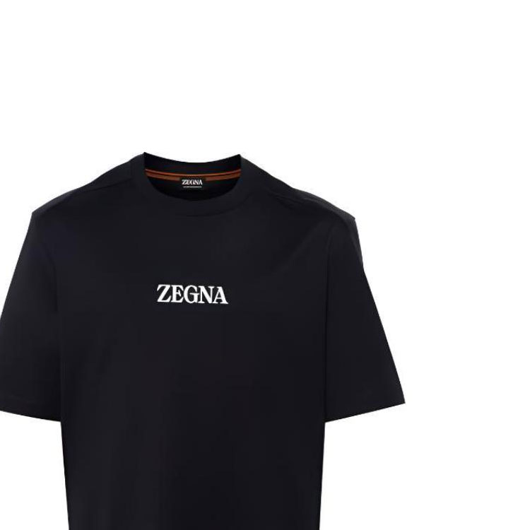 Details for Zegna 海軍藍字母印花圓領T恤 UD364A7D777-B09