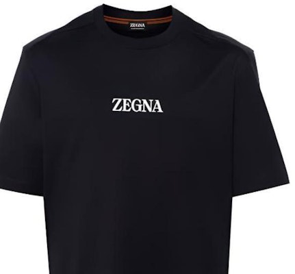 Zegna 海軍藍字母印花圓領T恤 UD364A7D777-B09 Details for Zegna 海軍藍字母印花圓領T恤 UD364A7D777-B09