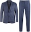 Buy Traje Conjunto Zegna Azul Marino Cuadros Solapa Manga Larga de Un Solo Botón. 61655-1A6221-225