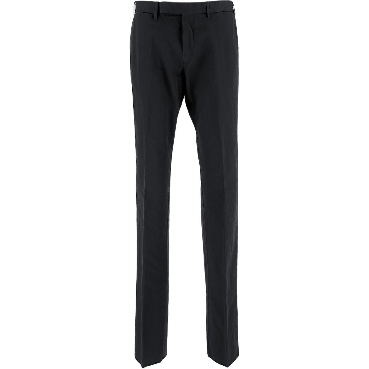 Order Zegna 海軍藍修身直筒休閒拉鍊長褲 UDI37-A7TN10-K09