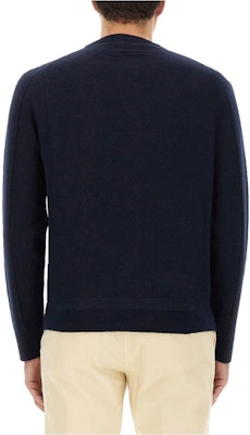 Zegna Suéter Azul Marino de Cuello Redondo Ajuste Suelto Manga Larga UCB6MA6110B98 Lookbook Zegna Suéter Azul Marino de Cuello Redondo Ajuste Suelto Manga Larga UCB6MA6110B98