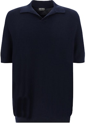 Zegna Baju Polo Biru Navy Longgar Lengan Pendek. UDC95A7C32B09 Order Zegna Baju Polo Biru Navy Longgar Lengan Pendek. UDC95A7C32B09