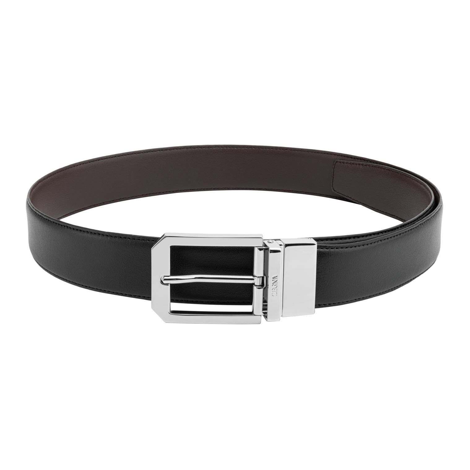 Lookbook Zegna 可翻轉皮帶 黑色/深棕色 3.5cm 寬。 LHVIC-B011PZ-NTM