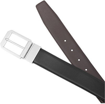 Zegna 可翻轉皮帶 黑色/深棕色 3.5cm 寬。 LHVIC-B011PZ-NTM Shop Zegna 可翻轉皮帶 黑色/深棕色 3.5cm 寬。 LHVIC-B011PZ-NTM