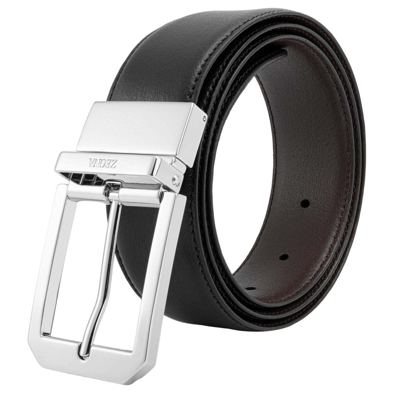 Purchase Zegna 可翻轉皮帶 黑色/深棕色 3.5cm 寬。 LHVIC-B011PZ-NTM