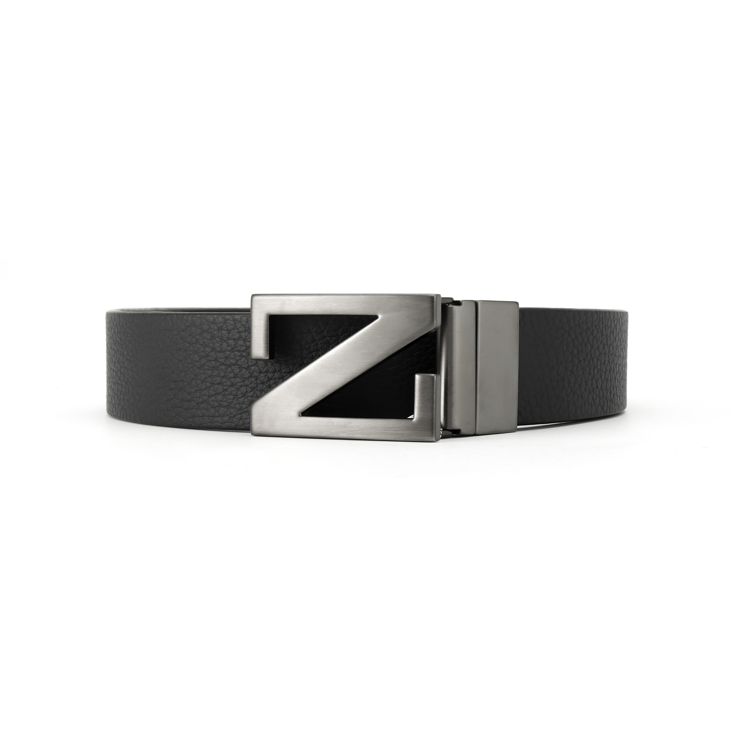 Zegna  Reversible Leather Belt with Smooth Buckle Navy/Black 3.5cm Wide LHBOV B027UZ MNO
